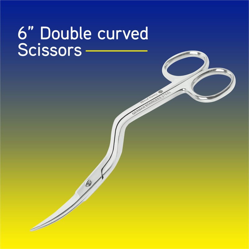 ThreadNanny 6 Inch Double-Curved Machine Embroidery Scissors from ThreadNanny - Image 1